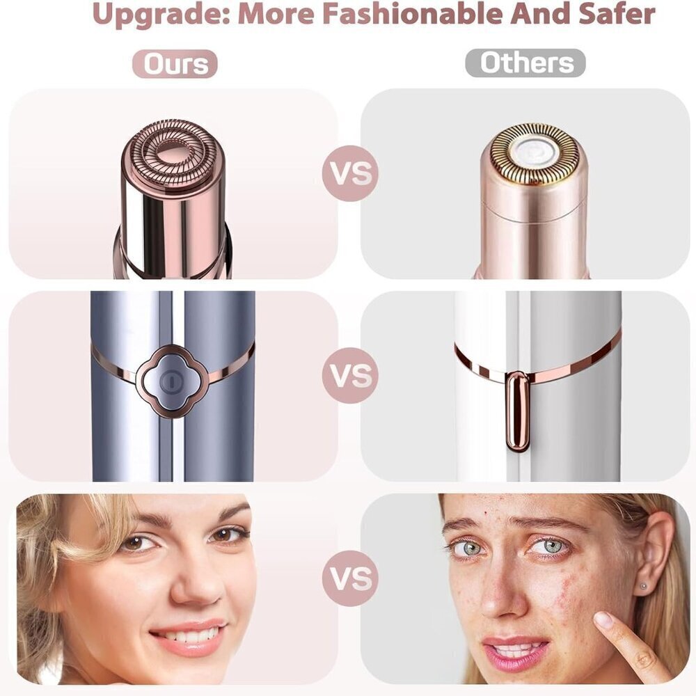 Facial Hair Remover for Women's Face Chin Lip Mustache Neck Armpit Peach Fuzz, E - Picture 6 of 8